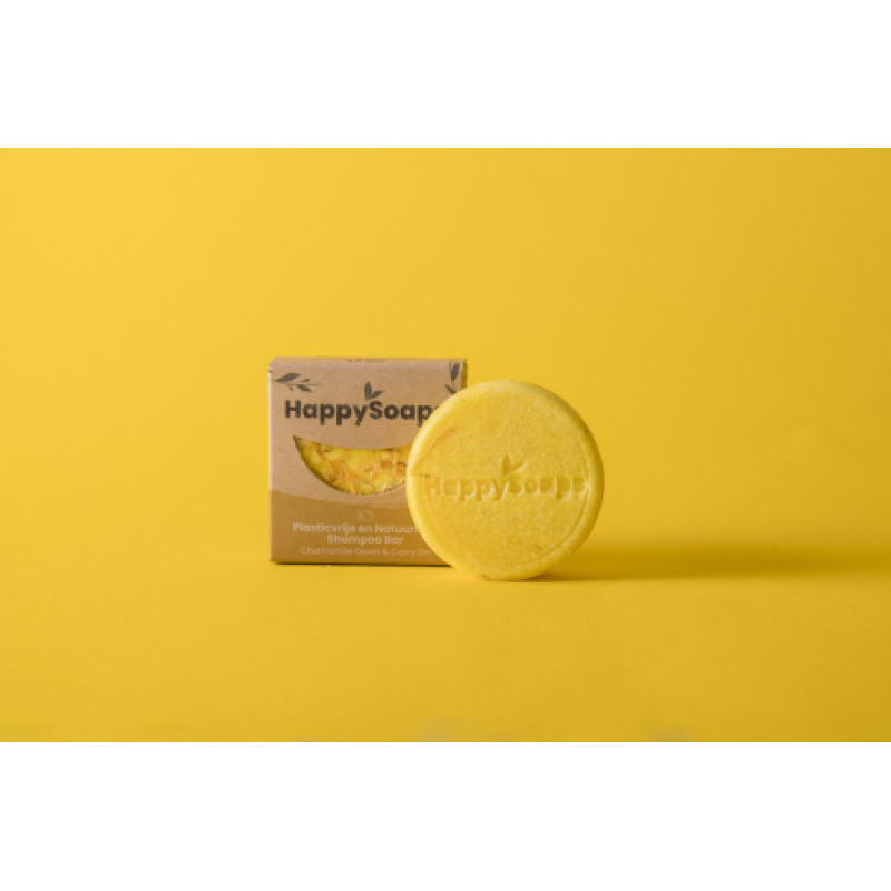 HappySoaps - Chamomile down and carry on Shampoo bar (dagelijks gebruik en normaal haar)